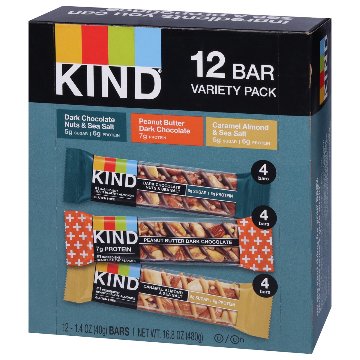 slide 3 of 9, KIND Assorted Bar Variety Pack 12 - 1.4 oz Bars, 12 ct