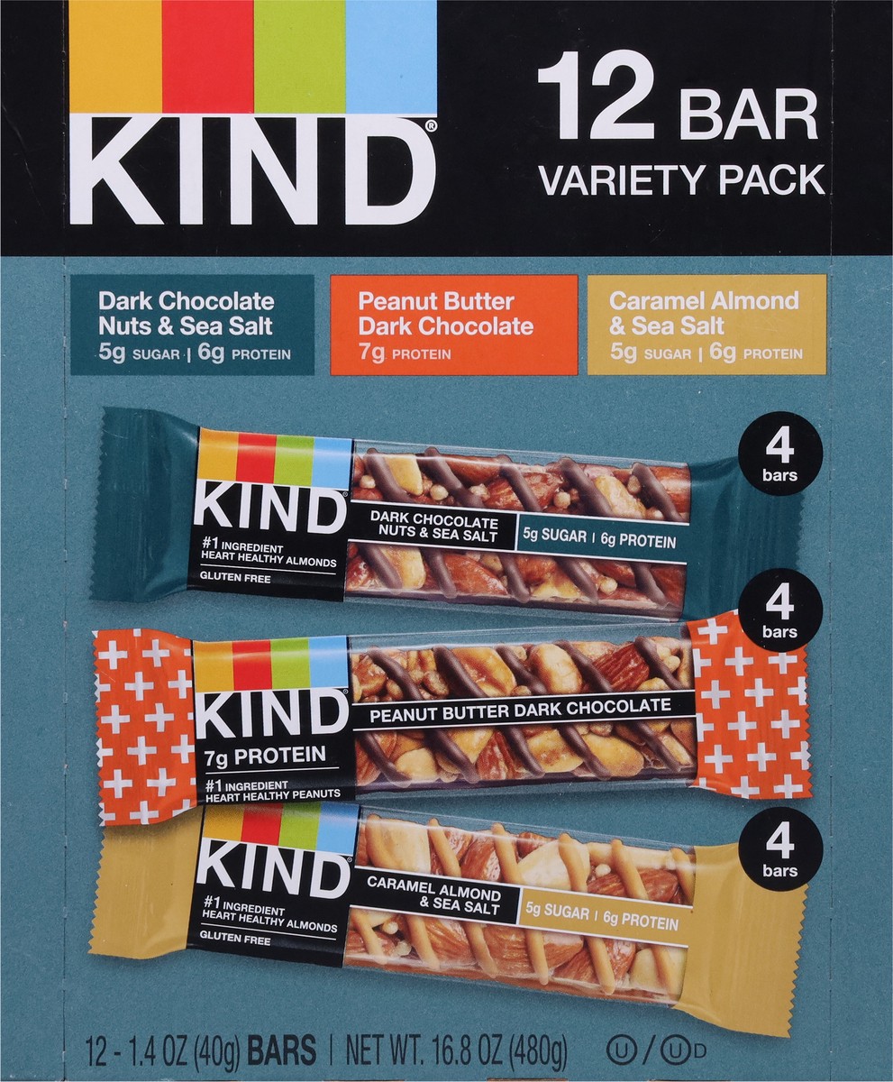 slide 6 of 9, KIND Assorted Bar Variety Pack 12 - 1.4 oz Bars, 12 ct