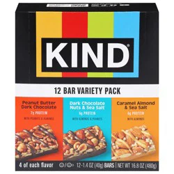 Kind Assorted Bar Variety Pack 12 - 1.4 oz Bars