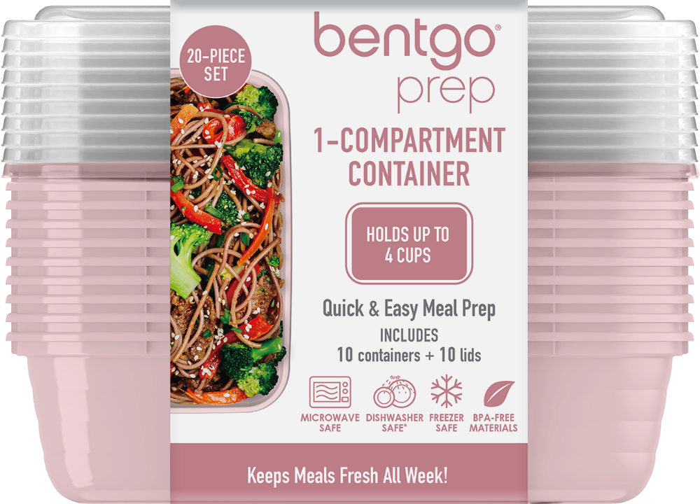 slide 1 of 2, Bentgo Prep 1-Compartment Food Storage Containers - Pink, 20 ct