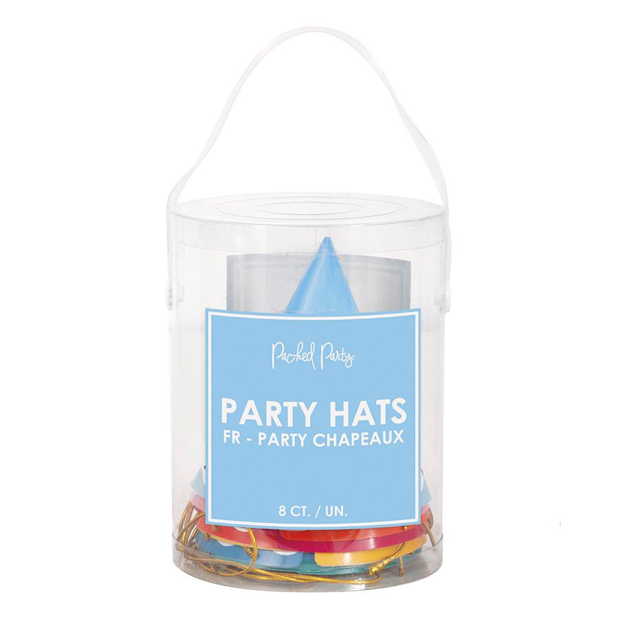 slide 1 of 1, Packed Party Mini Party Hats, 4', 8 ct