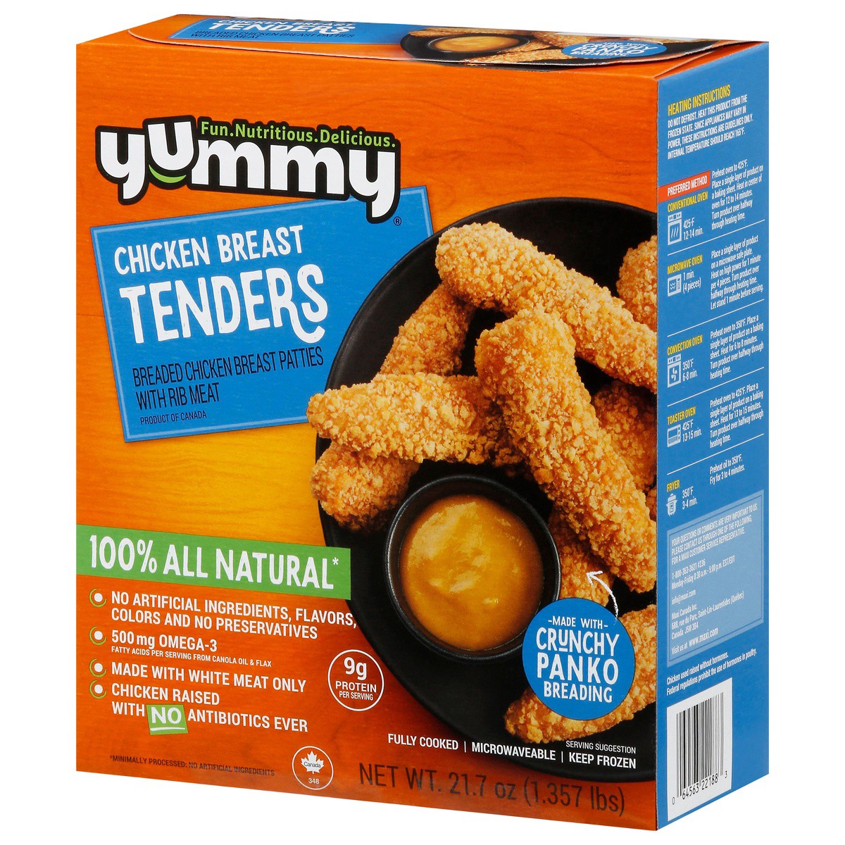 slide 5 of 9, Yummy All Natural Chicken Breast Tenders, 21.7 oz, 21.7 oz