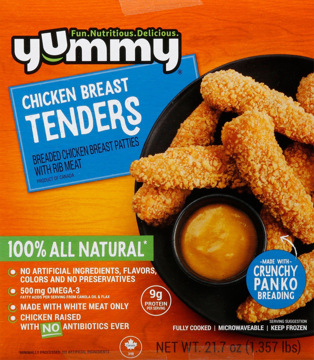 slide 2 of 9, Yummy All Natural Chicken Breast Tenders, 21.7 oz, 21.7 oz