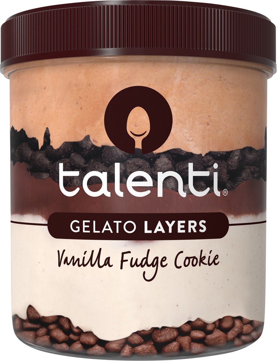 slide 3 of 4, Talenti Gelato Layers Vanilla Fudge Cookie, 303.3g, 303 g