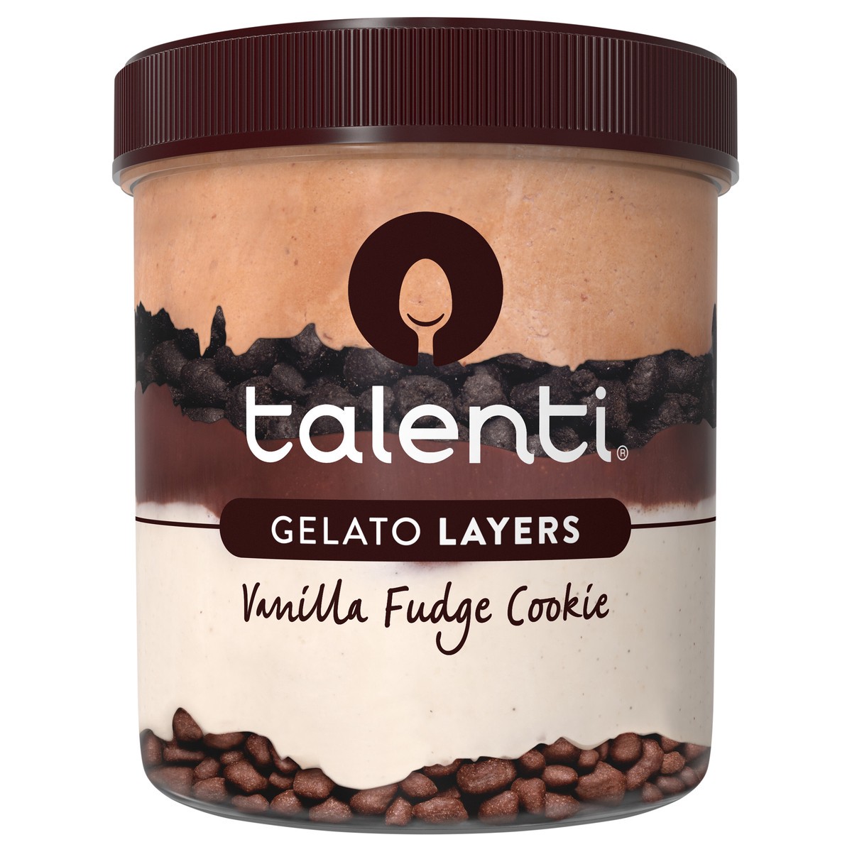 slide 1 of 4, Talenti Gelato Layers Vanilla Fudge Cookie, 303.3g, 303 g