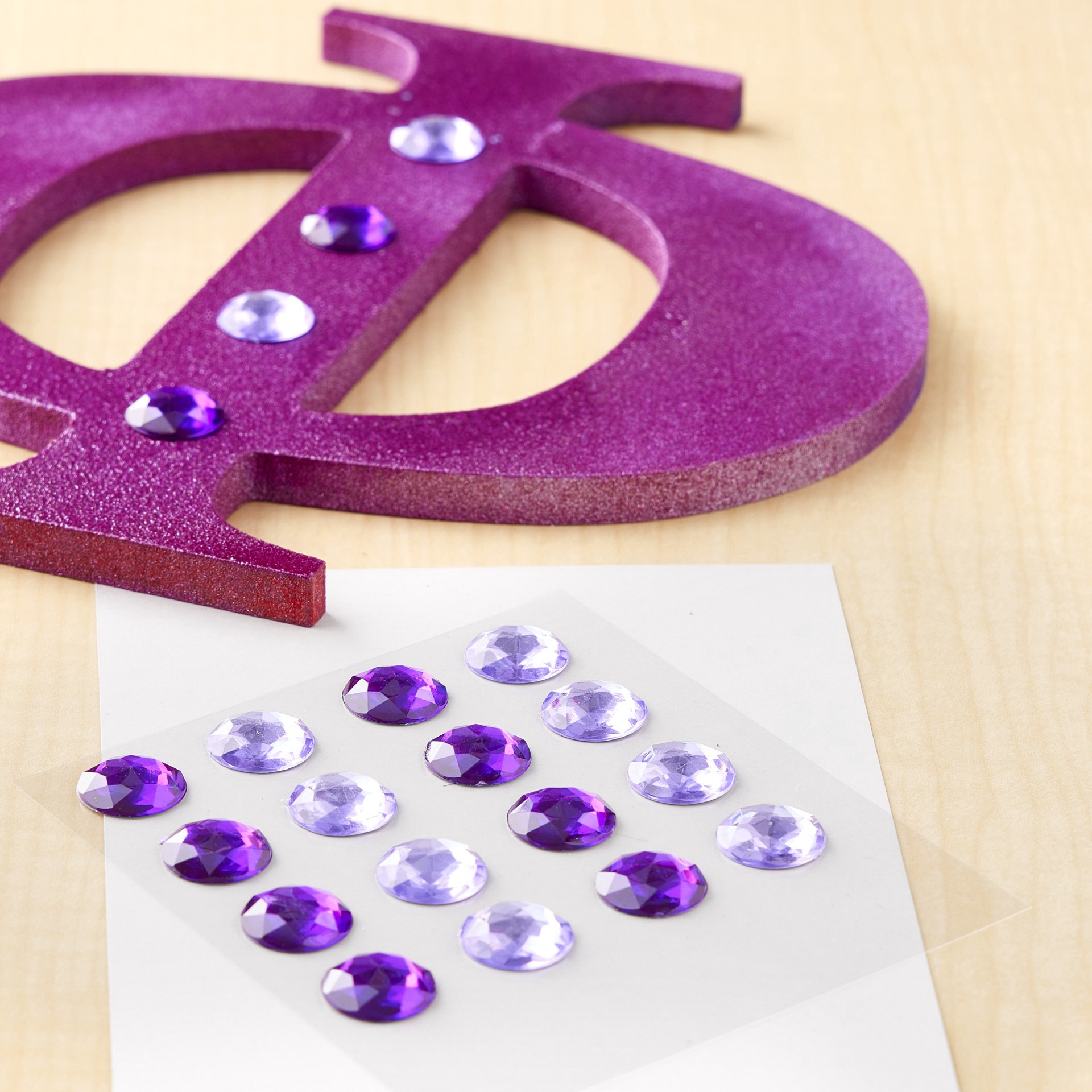 slide 2 of 3, Purple Combo Rhinestone Stickers By Recollections, 16 mm