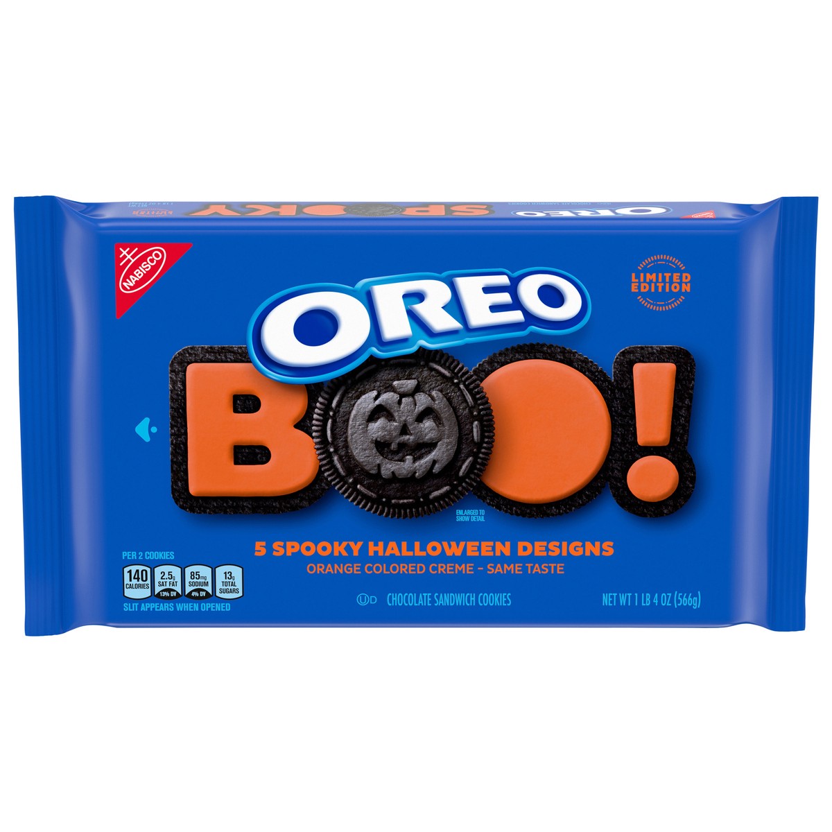 slide 1 of 9, OREO Orange Creme Chocolate Sandwich Cookies, Limited Edition, Halloween Cookies, 1.25 lb, 1.25 lb