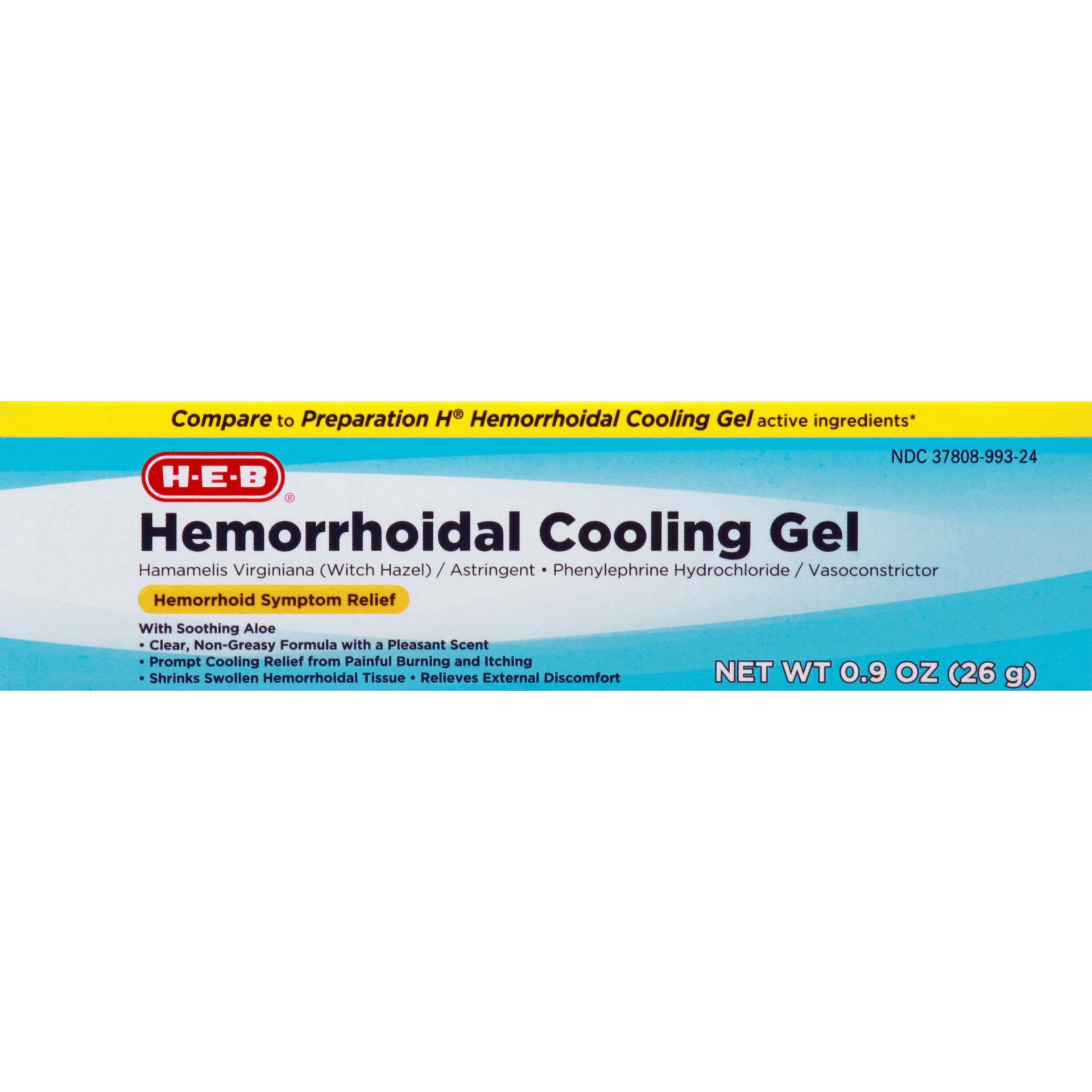 slide 1 of 1, H-E-B Hemorrhoidal Cooling Gel, 0.9 oz