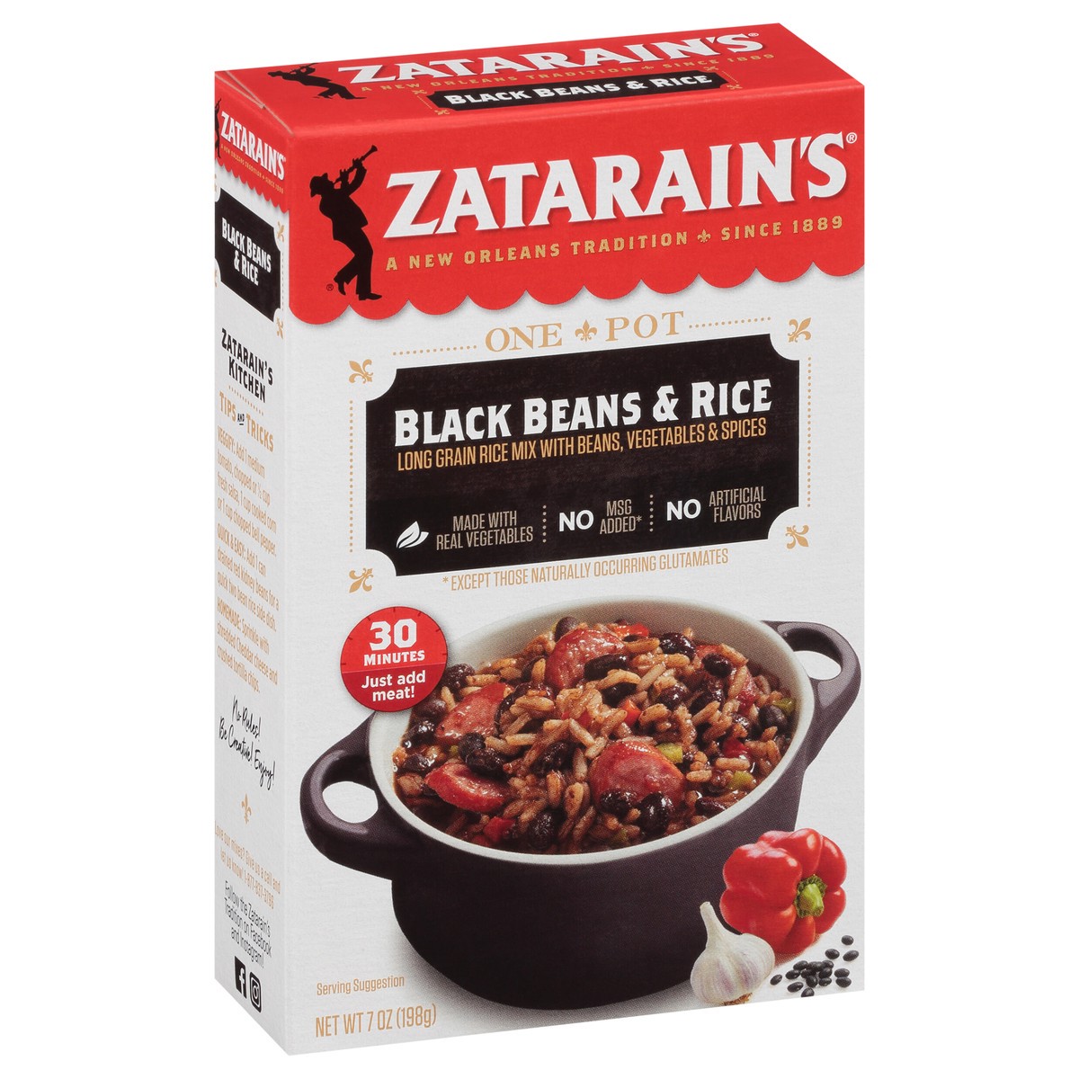 slide 9 of 9, Zatarain's Black Beans & Rice, 7 oz