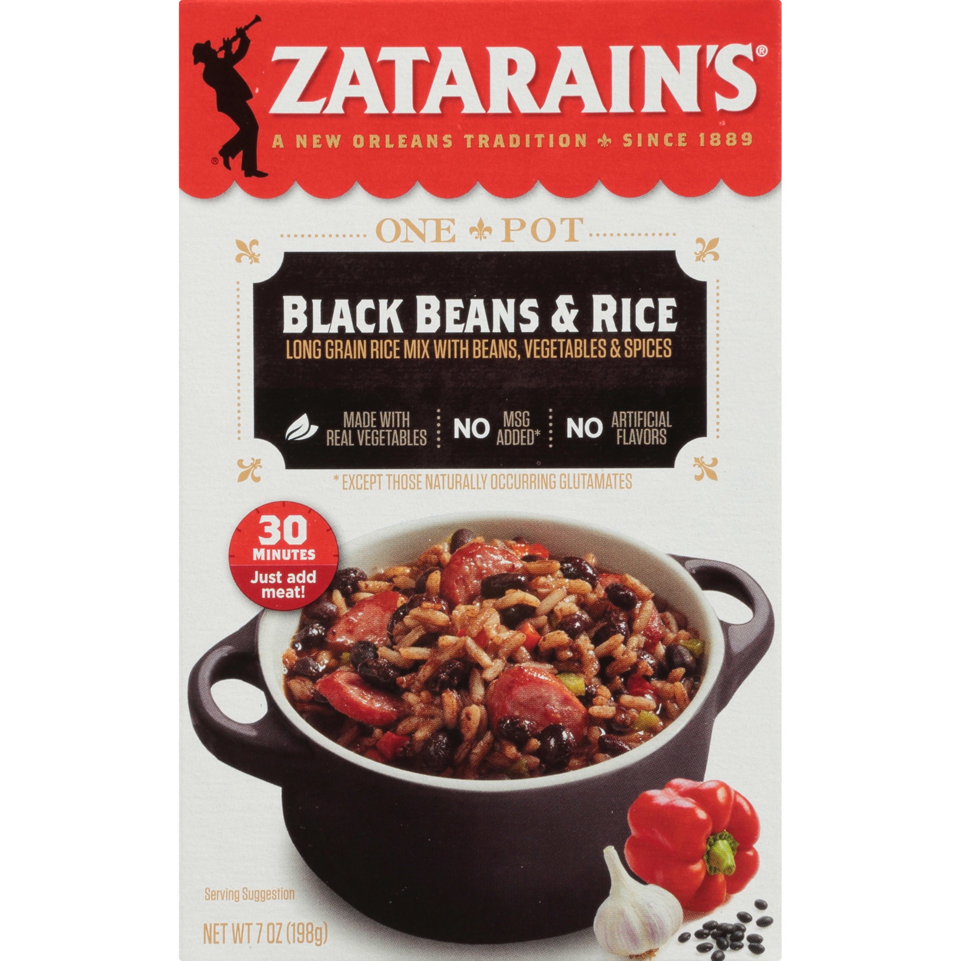 slide 1 of 9, Zatarain's Black Beans & Rice, 7 oz