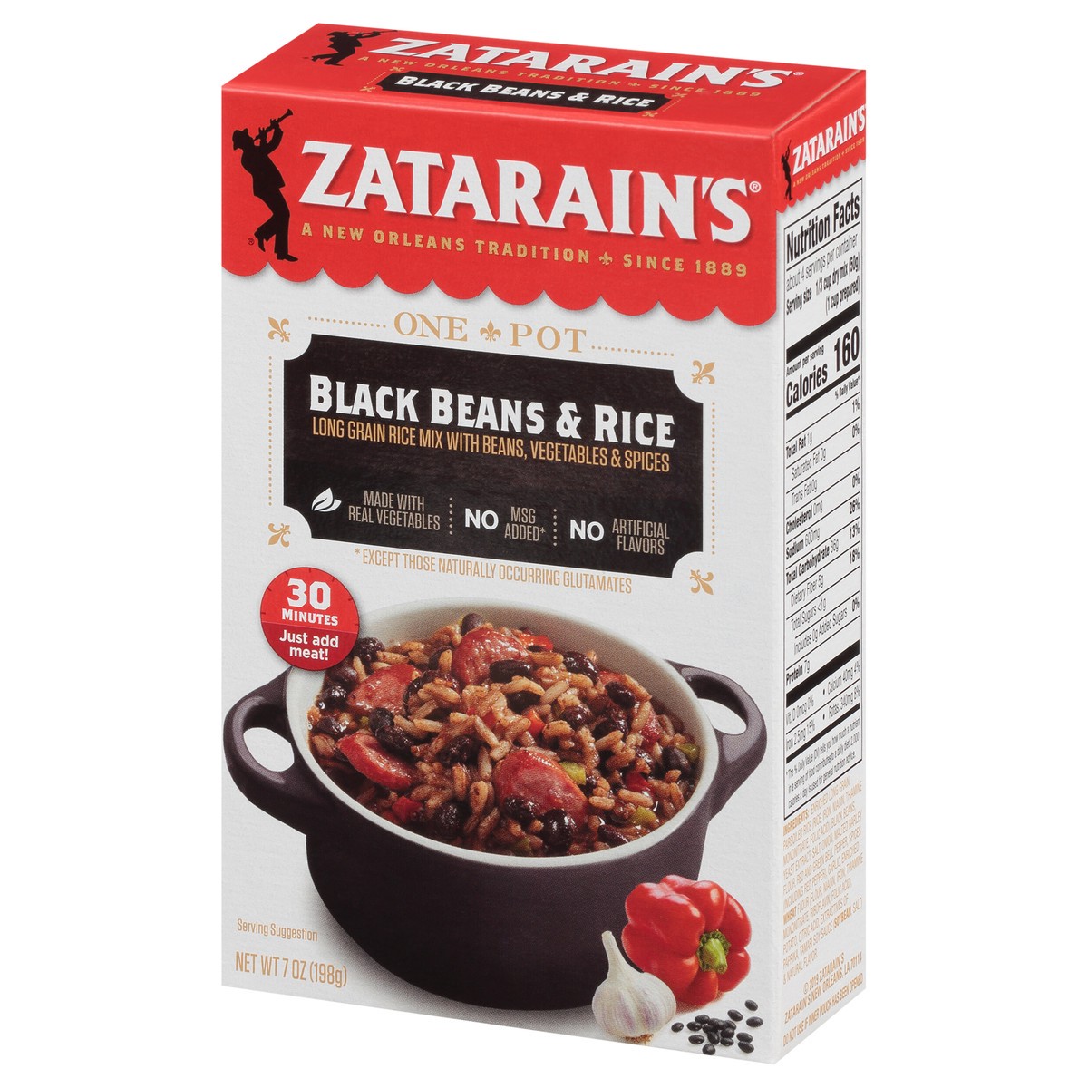 slide 2 of 9, Zatarain's Black Beans & Rice, 7 oz