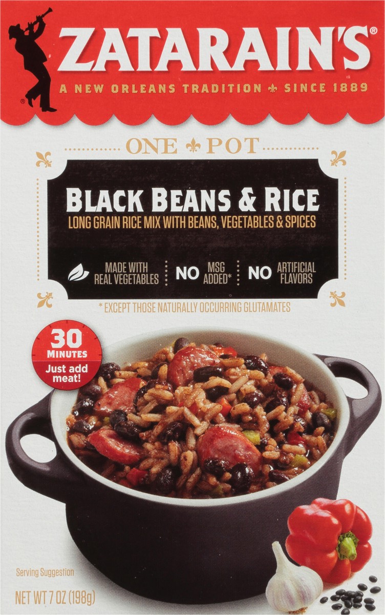 slide 7 of 9, Zatarain's Black Beans & Rice, 7 oz