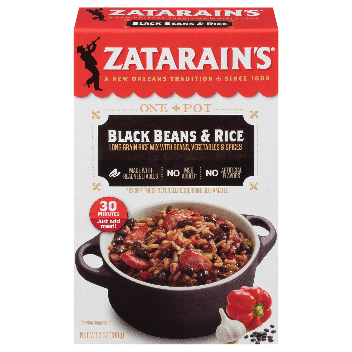 slide 1 of 9, Zatarain's Black Beans & Rice, 7 oz