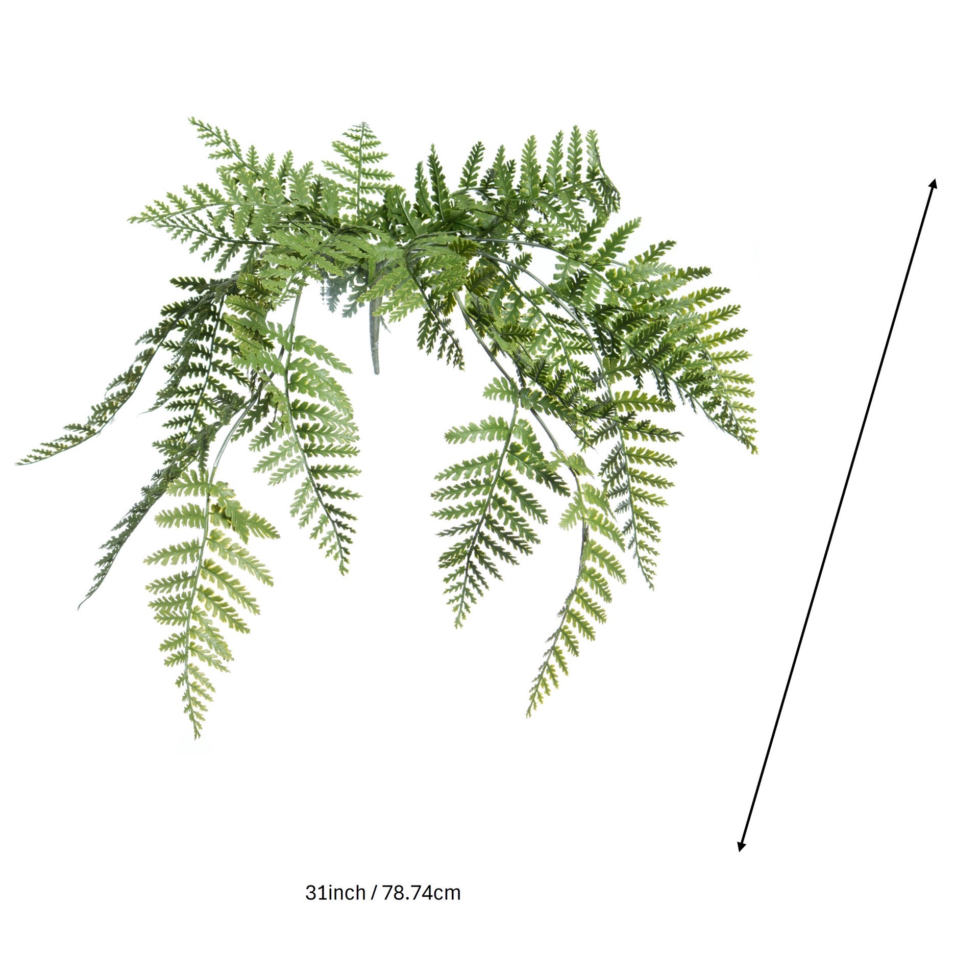 slide 3 of 3, 31" Hanging Ostrich Fern Uv Bush By Ashland, 31 in