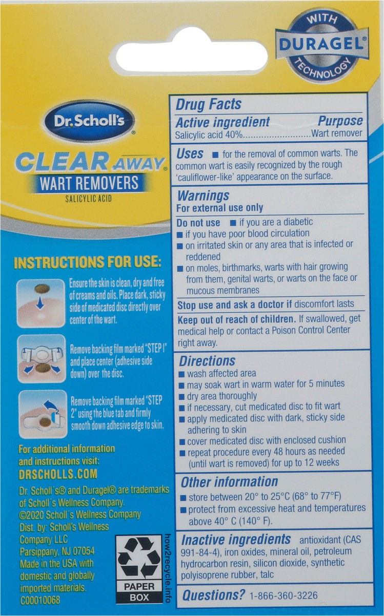 slide 8 of 9, Dr. Scholl's Wart Remover Maximum Strength Strips, 9 ct