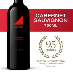 JUSTIN Cabernet Sauvignon California Red Wine, 750mL
