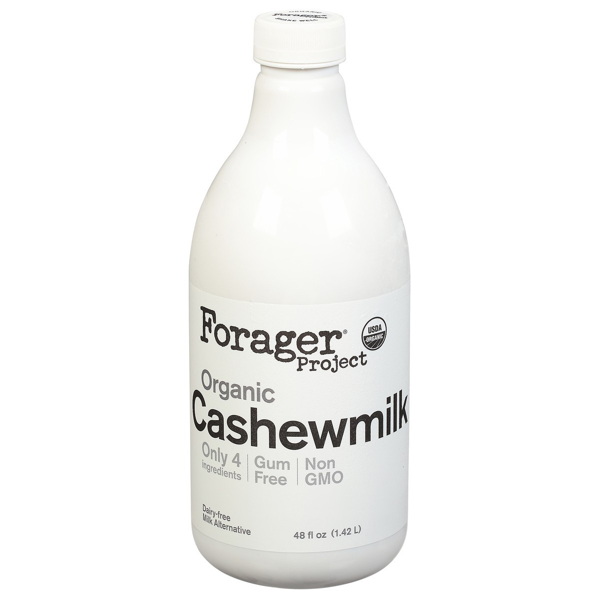 slide 1 of 9, Forager Project Cashew Milk Vegan Unsweet Organic, 48 fl oz