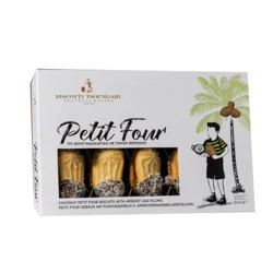 Biscotti Tsoungari Coconut With Apricot Jam Petit Four Biscuits