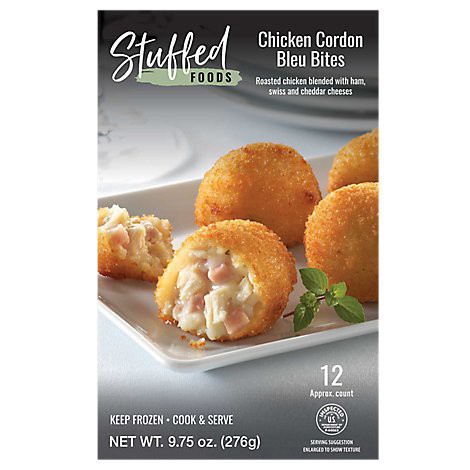 slide 1 of 1, Stuffed Foods Chicken Cordon Bleu Bites - 9.75 OZ, 9.75 oz