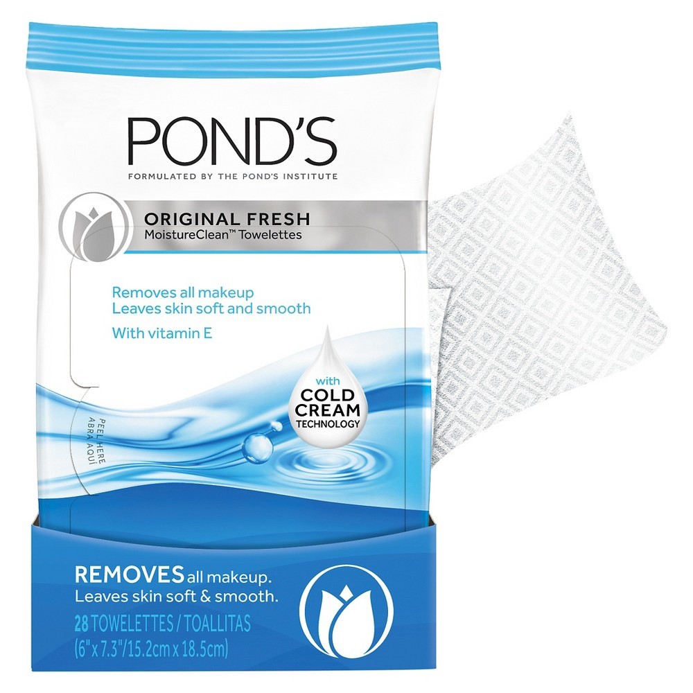 slide 8 of 10, Pond's Original Fresh Makeup Removing Towelettes, 28 ct