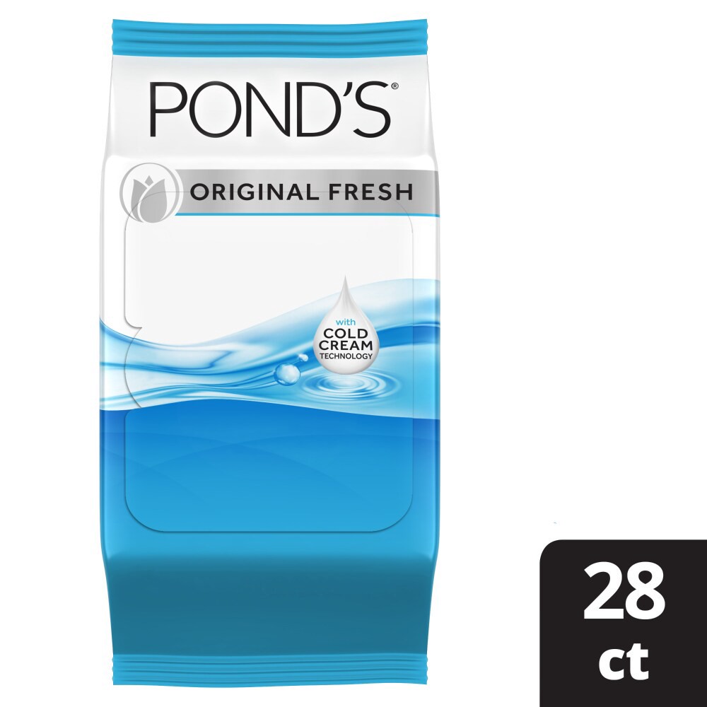 slide 1 of 10, Pond's Original Fresh Makeup Removing Towelettes, 28 ct