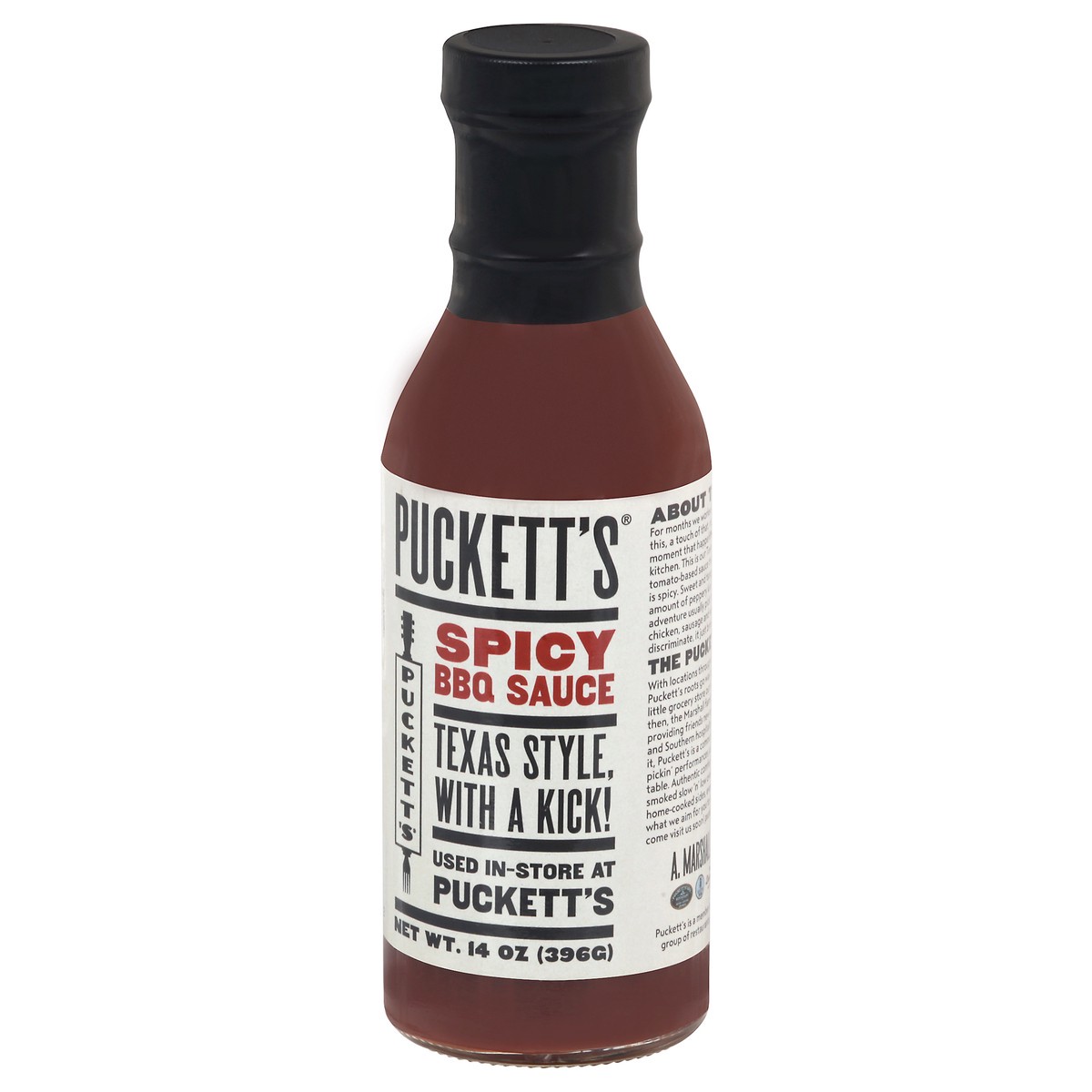 slide 6 of 9, Puckett's Texas Style Spicy BBQ Sauce 14 oz, 14 oz