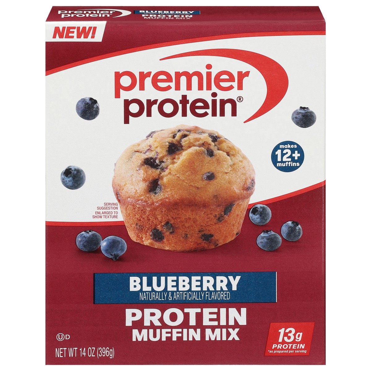 slide 1 of 13, Premier Protein Blueberry Protein Muffin Mix, 14 Oz, 14 oz