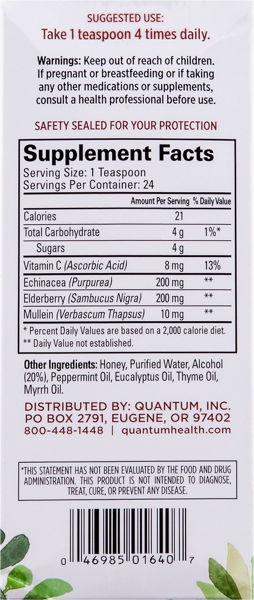 slide 2 of 12, Quantum Health Quantum Elderberry Cough Syrup, 1 ct