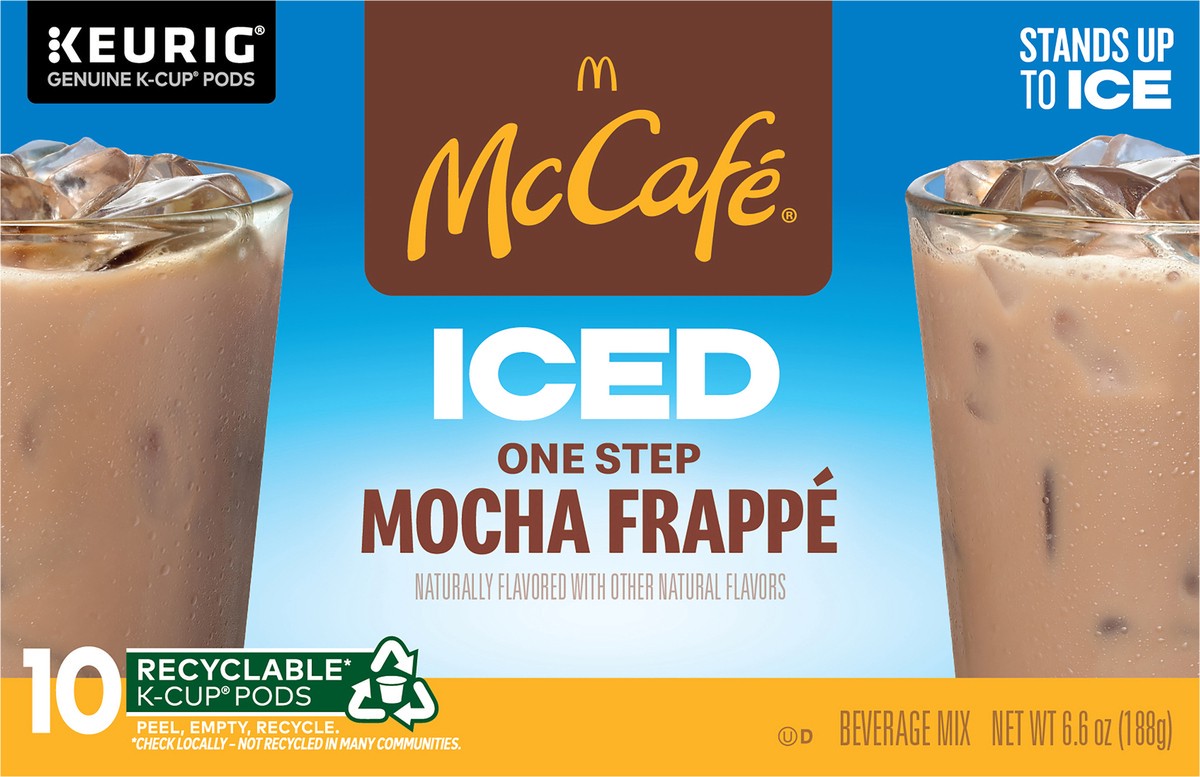 slide 5 of 7, McCafé ICED One Step Mocha Frappé, Keurig Single Serve K-Cup Pods, 10 Count, 10 ct