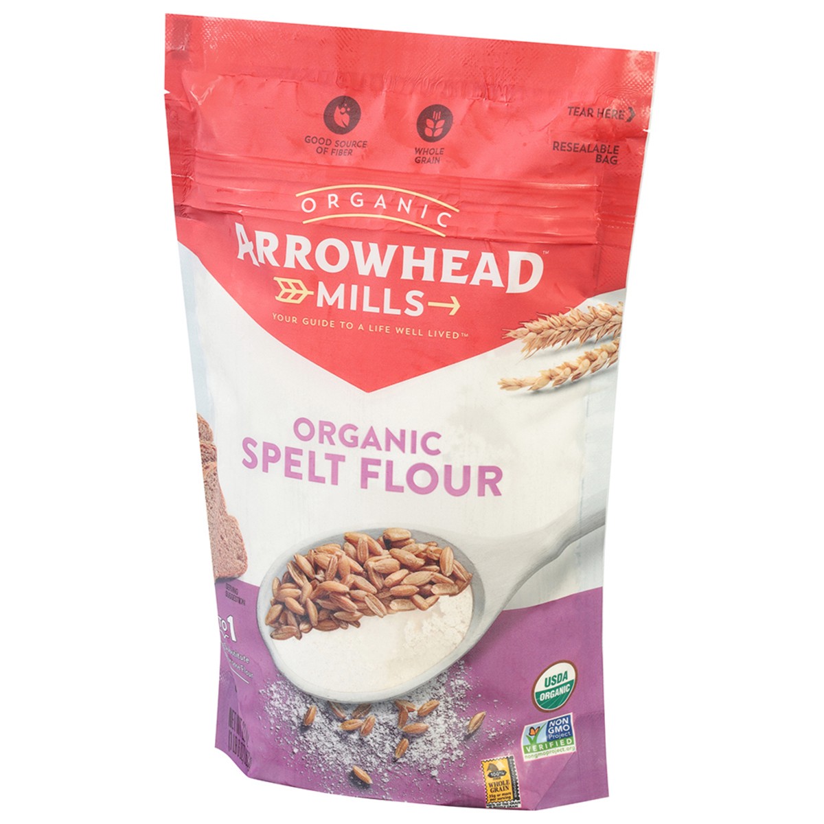 slide 2 of 9, Arrowhead Mills Organic Spelt Flour, 22 oz Bag, 22 oz