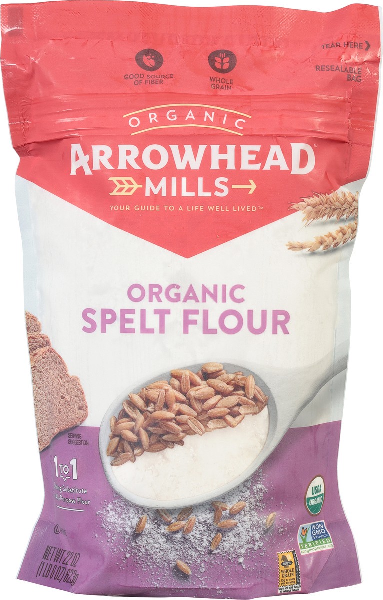 slide 4 of 9, Arrowhead Mills Organic Spelt Flour, 22 oz Bag, 22 oz