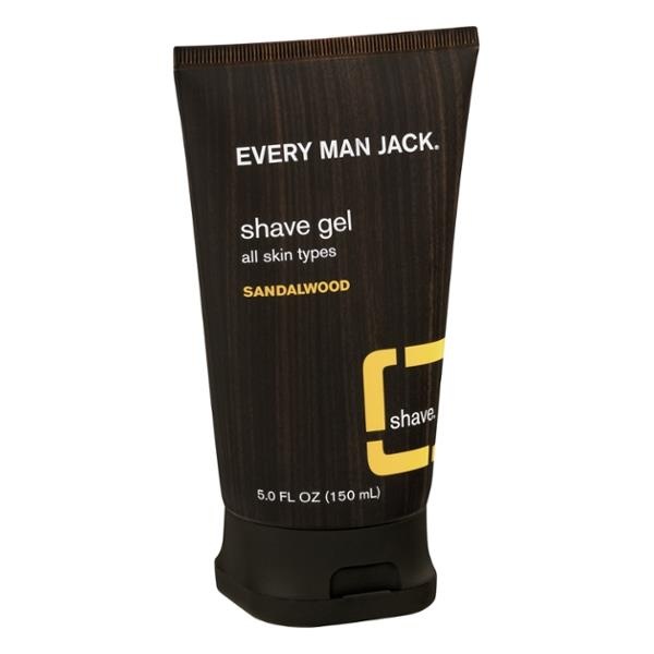 slide 1 of 1, Every Man Jack Sandalwood Shave Gel All Skin Types, 5 oz