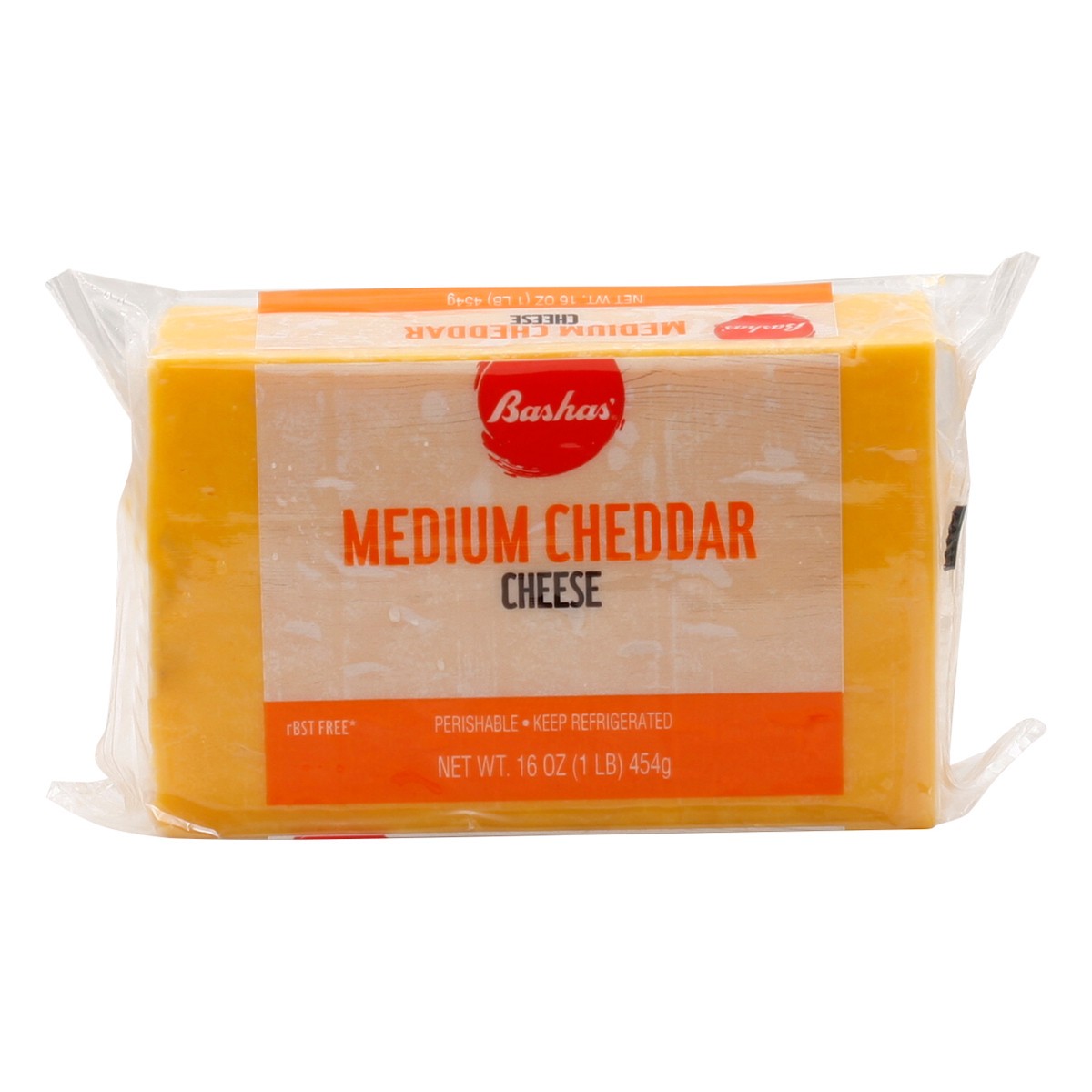 slide 1 of 14, Bashas Chunk Medium Cheddar, 16 oz