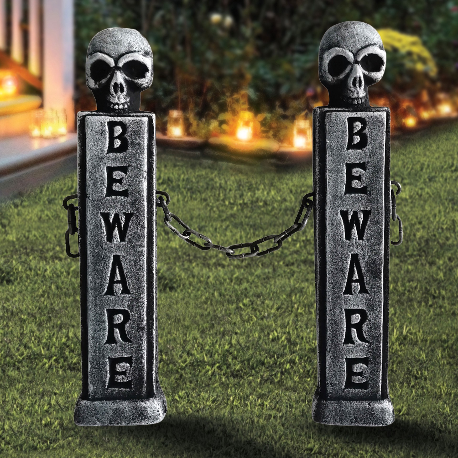 slide 2 of 3, 30" Stanchions With Chain By Ashland, 30 in