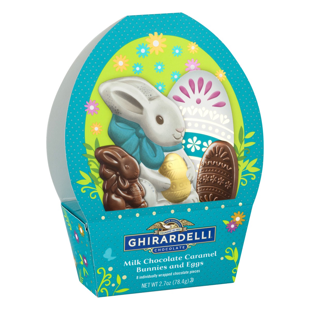 slide 2 of 12, Ghirardelli Bunnies and Eggs Milk Chocolate Caramel 8 ea, 8 ct