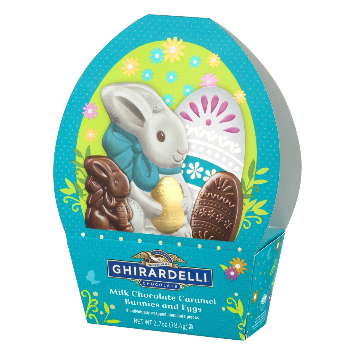 slide 3 of 12, Ghirardelli Bunnies and Eggs Milk Chocolate Caramel 8 ea, 8 ct