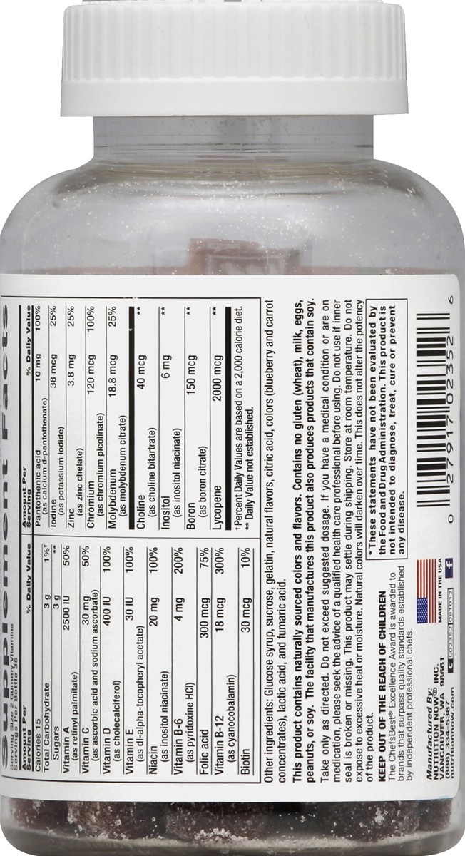 slide 3 of 3, Nutrition Now Mens Adult Vitamin Gummies, 70 ct