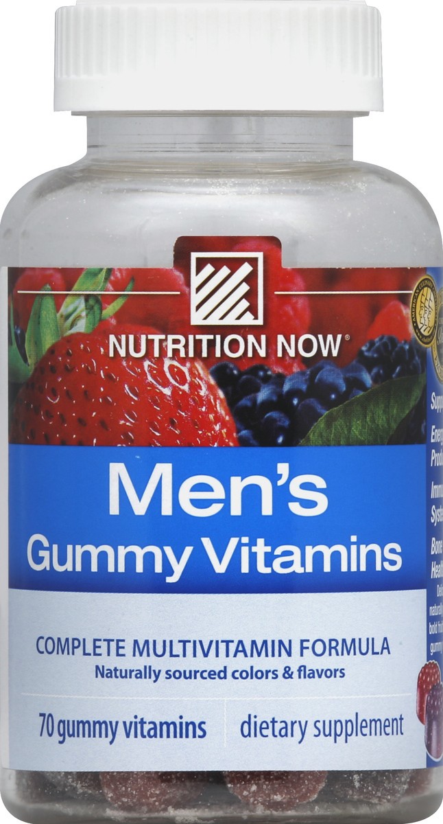 slide 1 of 3, Nutrition Now Mens Adult Vitamin Gummies, 70 ct