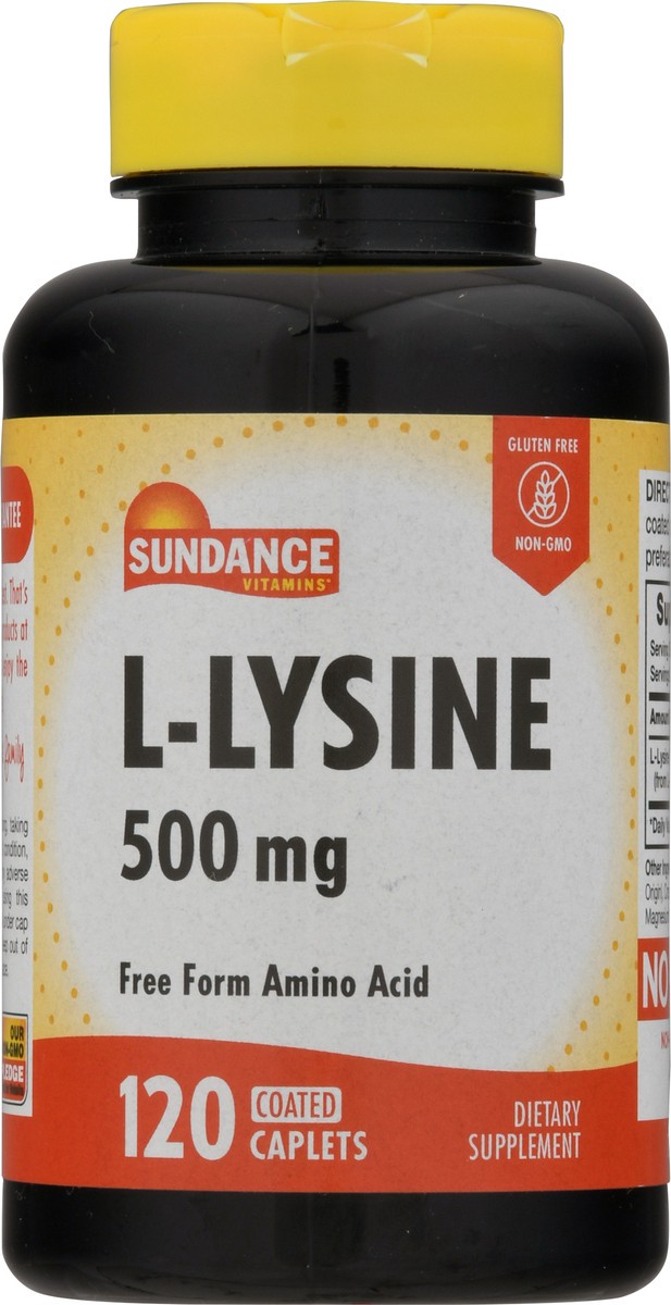 slide 5 of 9, Sundance Vitamins 500 mg L-Lysine Coated Caplets 120 ea, 120 ct