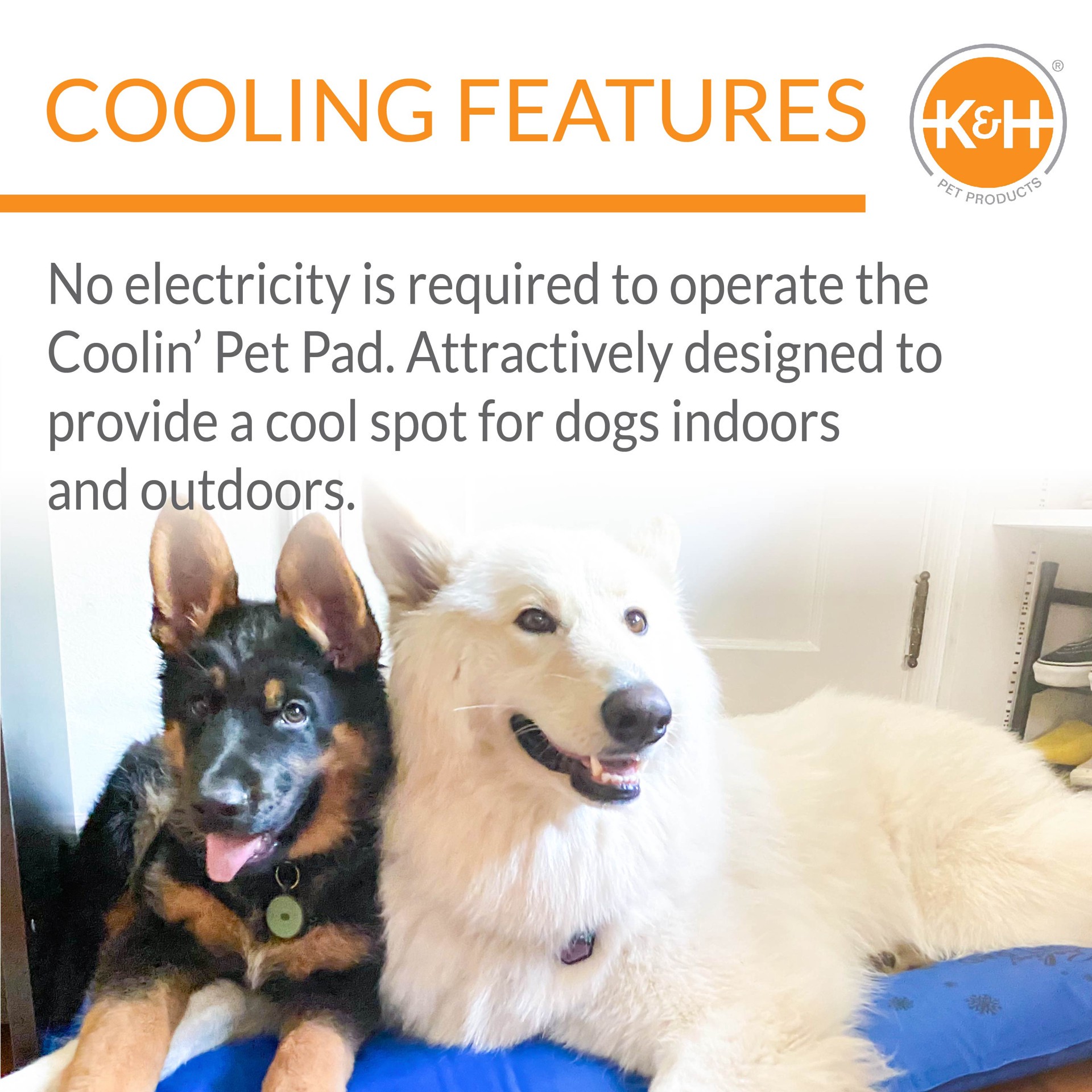 slide 9 of 9, K & H K&H Pet Products Coolin' Pet Pad Blue X-Large 27 X 38 Inches, 38 in