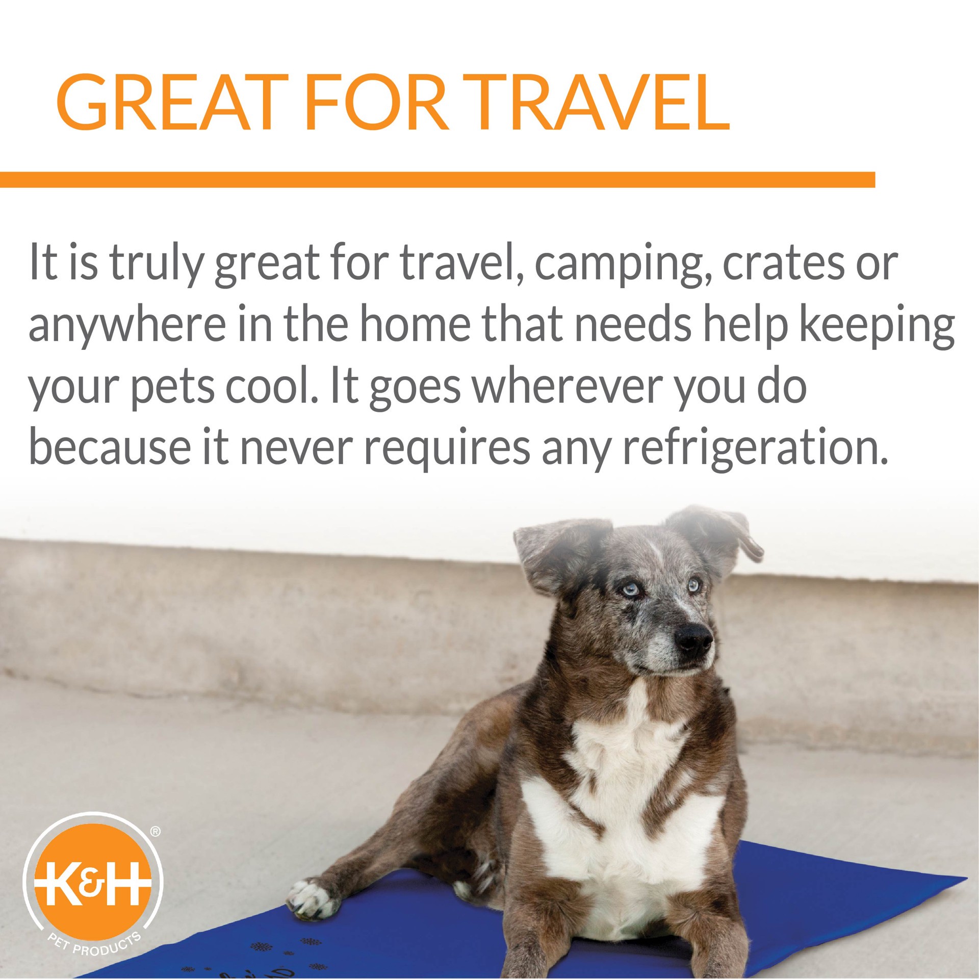 slide 3 of 9, K & H K&H Pet Products Coolin' Pet Pad Blue X-Large 27 X 38 Inches, 38 in