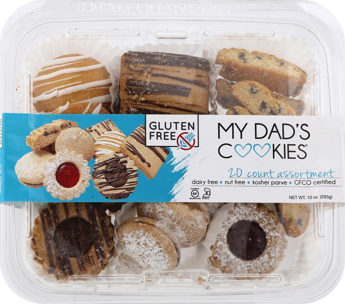 slide 6 of 8, My Dad's Cookies Cookies, Gluten Free, Assortment, 20 ct