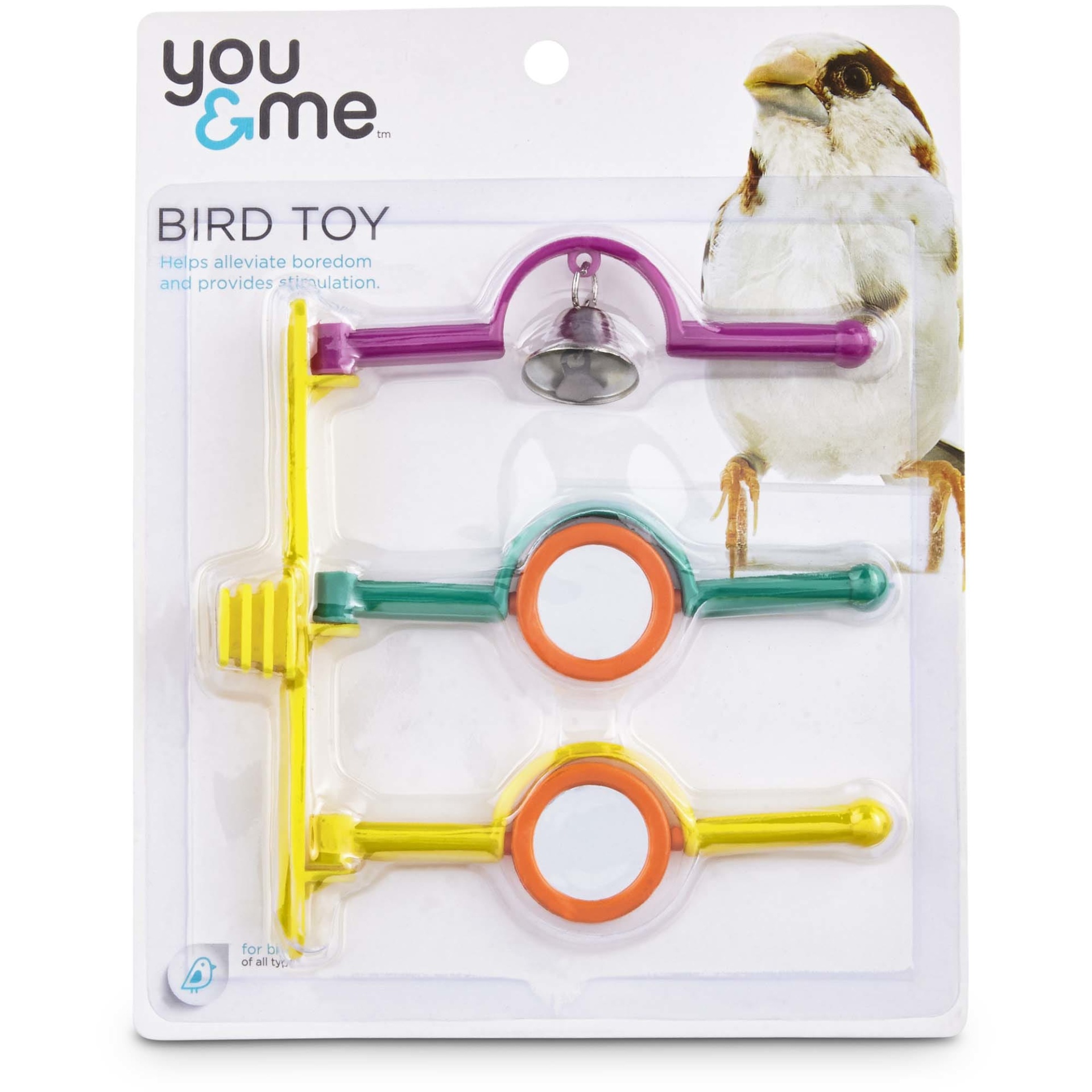 slide 1 of 1, You & Me Spinning Bird Perch Ladder Toy, MED