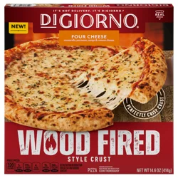DiGiorno Four Cheese Pizza, Wood Fired Style Crust, Frozen Cheese Pizza