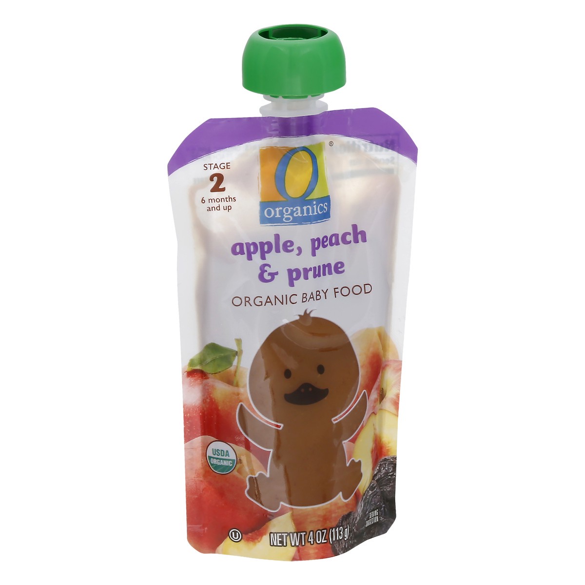 slide 2 of 9, Organics Stage 2 (6 Months and Up) Organic Apple, Peach & Prune Baby Food 4.0 oz, 4 oz