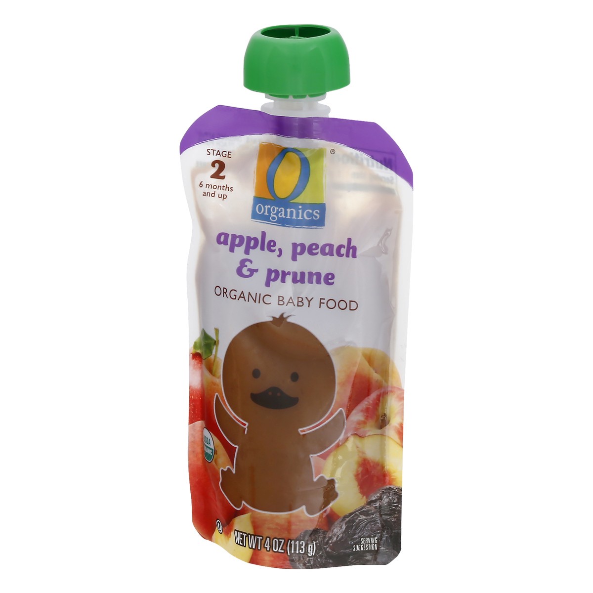 slide 3 of 9, Organics Stage 2 (6 Months and Up) Organic Apple, Peach & Prune Baby Food 4.0 oz, 4 oz