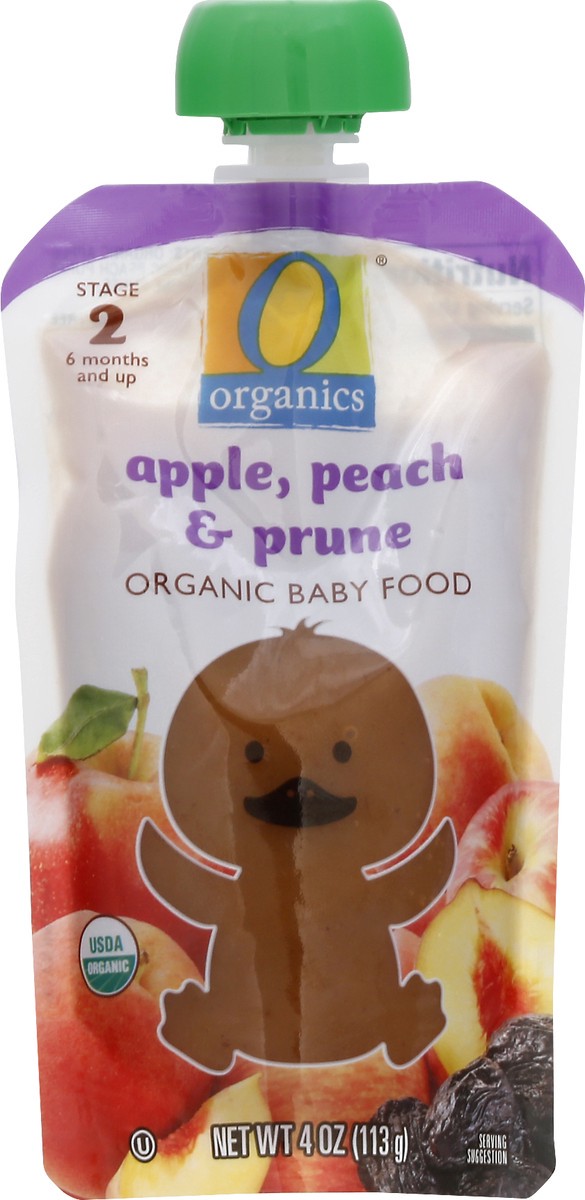 slide 6 of 9, Organics Stage 2 (6 Months and Up) Organic Apple, Peach & Prune Baby Food 4.0 oz, 4 oz