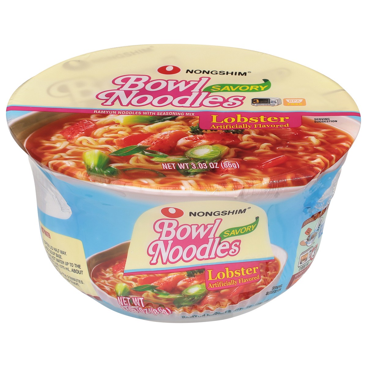 slide 1 of 11, Nongshim Nong Shim Noodle Lobster, 3.03 oz