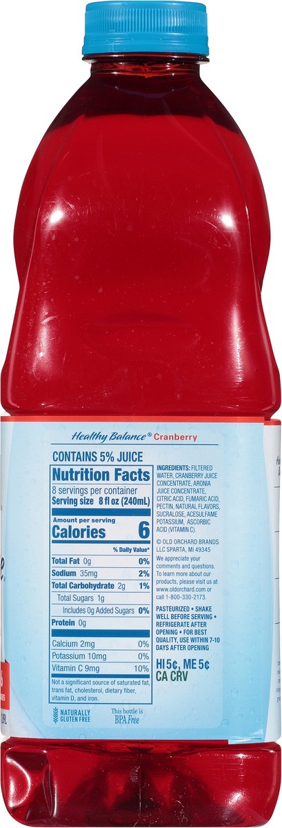 slide 8 of 9, Old Orchard Healthy Balance Diet Cranberry Juice Cocktail - 64 fl oz, 64 fl oz