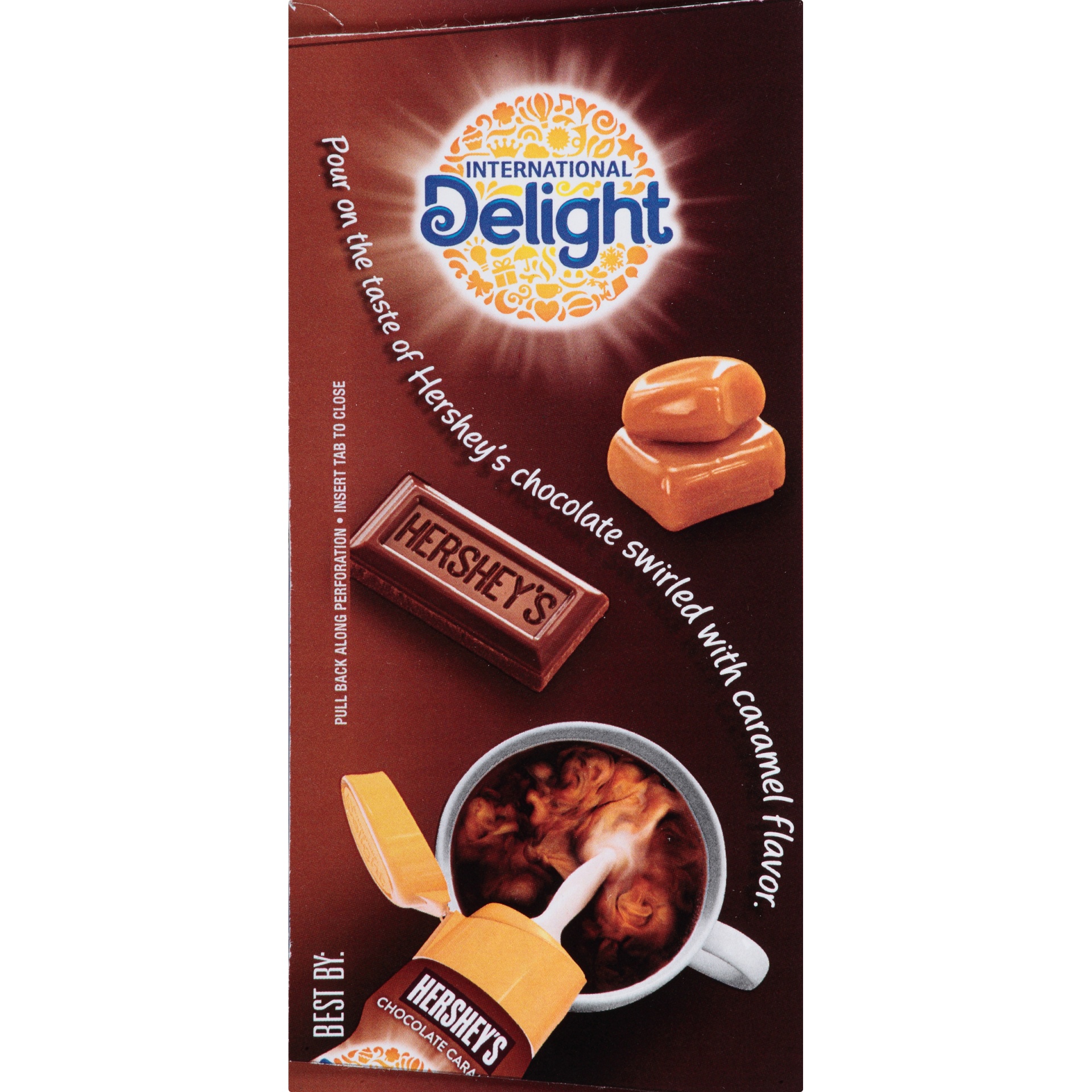 slide 4 of 8, International Delight Hershey's Chocolate Caramel Creamer Singles 24 Ct Box, 10.55 fl oz